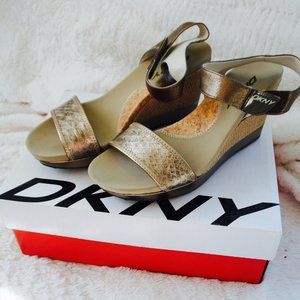 DKNY Wedge Sandals - Size 8 - New In Box